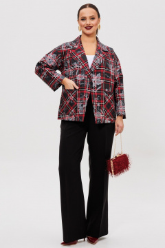 Брюки, жакет Mubliz 308 клетка-черный - фото 1