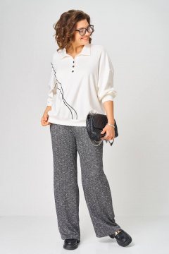 Брюки, джемпер Karina deLux M-1414 молочно-серый - фото 2