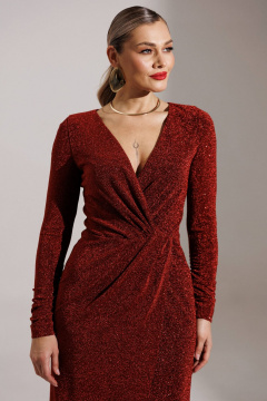 Платье Мода Юрс 25-2879 красный - фото 2