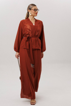 Блуза, брюки Anastasia 1063.1 табачный - фото 4