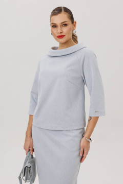 Блуза, юбка Anastasia 1163 серо-голубой - фото 3