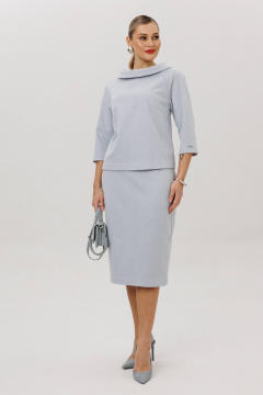 Блуза, юбка Anastasia 1163 серо-голубой - фото 2