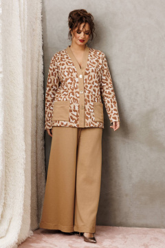 Брюки, жакет Anastasia 1292.1 бежевый - фото 1