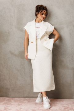 Жилет, юбка Anastasia 1305 молочный - фото 2