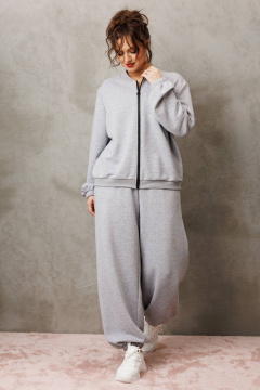 Брюки, джемпер Anastasia 1317 серый меланж - фото 3