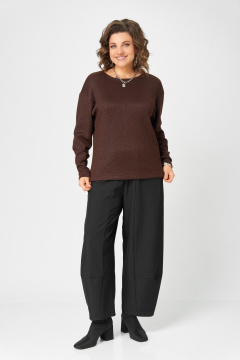 Джемпер Bliss 08378 коричневый_с_люрексом - фото 4