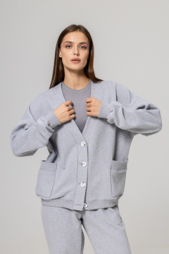 Кардиган Twok 952726 серый - фото 1