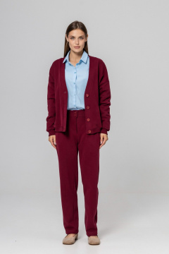 Брюки, кардиган Twok 952730 бургунди - фото 2