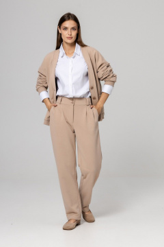 Брюки, кардиган Twok 952733 бежевый - фото 5