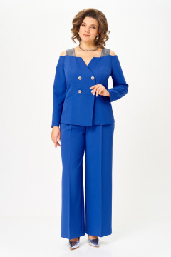 Брюки, жакет ANASTASIA MAK 1276 василек - фото 2