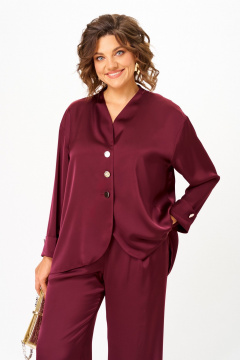 Блуза, брюки Aira Style 24245 винный - фото 3