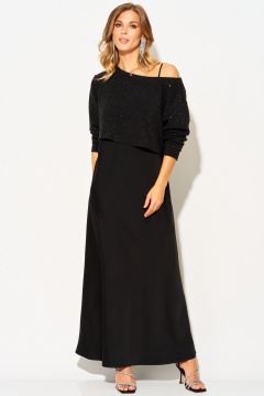 Джемпер, платье Laikony L-504 черный - фото 3