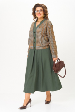 Бомбер, юбка Aira Style 24131-1 зеленый - фото 1