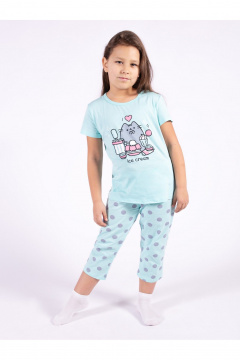 Капри, майка 8 Марта 132590-4С594Д40-98,104 салат - фото 1