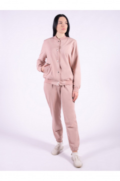 Костюм спортивный бомбер брюки больших размеров 8 Марта 1119-4С5139Д40-170 бежевый - фото 1