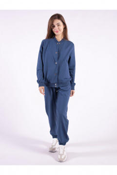 Костюм спортивный бомбер брюки больших размеров 8 Марта 1119-4С5139Д40-170 джинс - фото 4