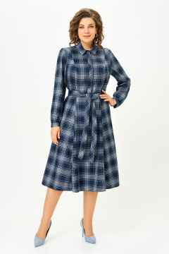 Платье DaLi 5520.1 синяя клетка - фото 1