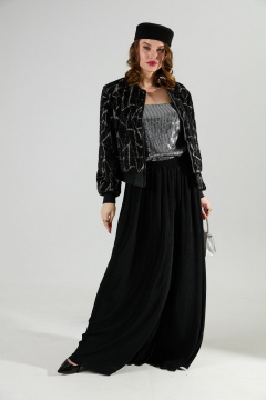 Брюки, джемпер, топ NikVa 1011-2 бордо/чёрный - фото 2