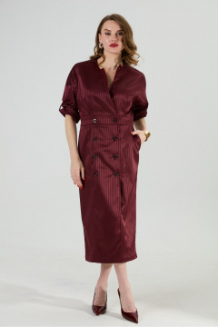 Платье NikVa 362-11 бургунди_полоска - фото 2