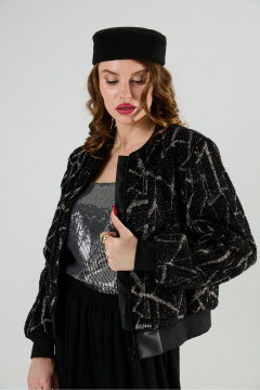 Джемпер NikVa 435-2 чёрная геометрия - фото 3