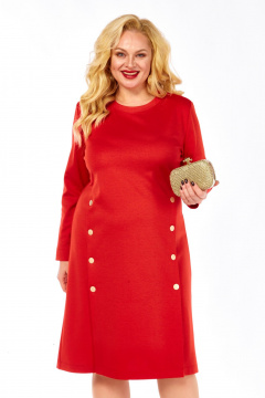 Платье Элль-стиль 2443/1 красный - фото 5