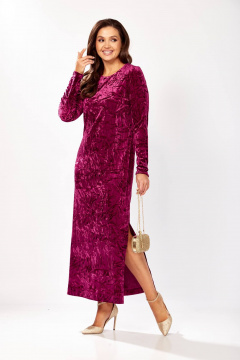Платье Gizart 5319/1 брусничный_жатка - фото 2
