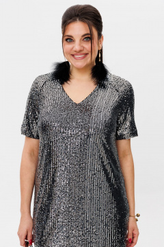 Платье Anelli 1797 серебро - фото 5