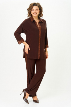 Блуза, брюки Svetlana-Style 3017  темный_шоколад - фото 2