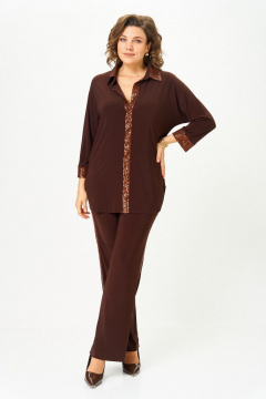 Блуза, брюки Svetlana-Style 3017  темный_шоколад - фото 1