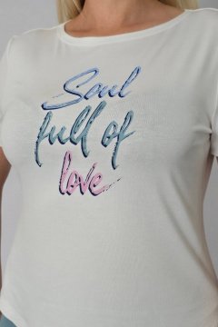 Майка, шорты Belarusachka С2004585 экрю - фото 2