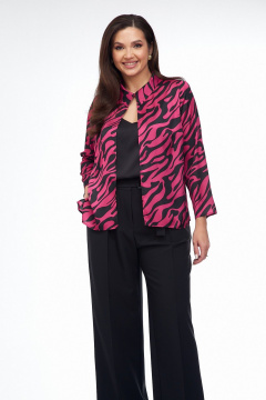 Блуза Takka Plus 25-261 розово-черный - фото 1