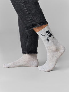 Носки Mark Formelle 107K-3348/25107K св.серый_меланж_рис.3348 - фото 1