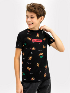 Футболка Mark Formelle 113379/24-26592ПП-0 ленивцы_на_черном_1_сл_на_пол_ТП - фото 4