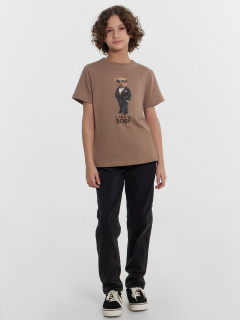 Футболка Mark Formelle 113379/24-27790П-0 мокко_печать_3_сл_на_пол - фото 3