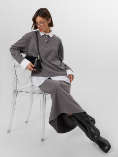 Джемпер Mark Formelle 122816/25-39393Ц-26 серый_меланж_Gulle_4654_D - фото 1