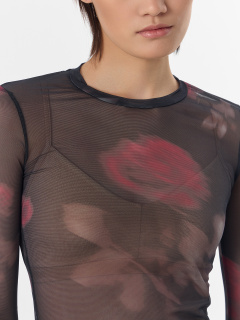 Джемпер Mark Formelle 122898/24-ОБР29931П-10 розы_на_черном_010.2_Сублимация_полотна - фото 4