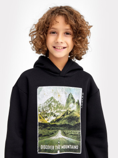 Худи Mark Formelle 123422/22/24051П-7П черный_печать_3_сл_на_пол - фото 4