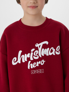 Свитшот Mark Formelle 123437/1/25-38108П-7П т.бордовый_печать_2_сл_на_пол - фото 3