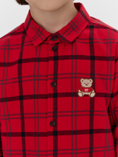 Рубашка Mark Formelle 123440/1/25-38111П-9-2 красно_черная_клетка_670_W_вышивка - фото 4