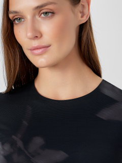 Платье Mark Formelle 152606/25-ОБР34947П-6 розы_на_черном_010.2_Сублимация_полотна - фото 3