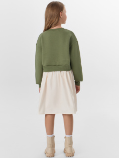 Платье Mark Formelle 157974/25-36981Ц-7П зеленый_молочный_печать_3_сл_на_пол - фото 2