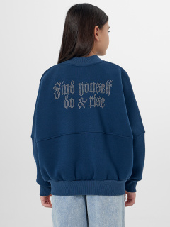 Толстовка Mark Formelle 167770/25-36778П-7П-3 синий_печать_3_сл_на_пол_печ_ДЕКОР_СТРАЗЫ - фото 2