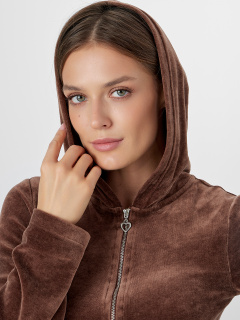 Толстовка Mark Formelle 172124/24-33635П-3 шоколад_печать_1сл_аппликация_из_страз_спинка - фото 3