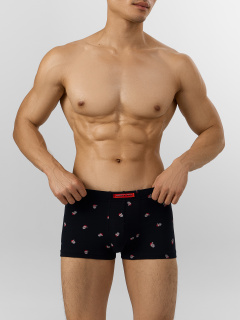 Трусы Mark Formelle 411229-2/25-5099П-5Н мелкая_набивка_на_черном_т.серый_декор - фото 1