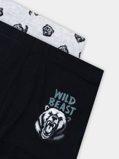 Трусы Mark Formelle 411229-2/25-5165П-5 черный_медведи_на_сером_меланже_3_сл_1тр_на_ЛВ_дет - фото 3