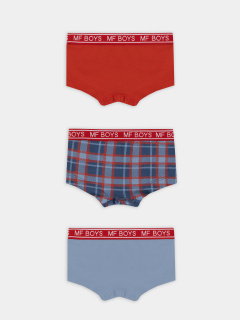 Трусы Mark Formelle 413354-3/25-36864П-5 серо_голубой_ярко_красный_красно_синяя_клетка - фото 1