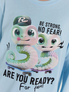 Брюки, джемпер Mark Formelle 563323/24-30520ПП-0 насыщенный_голубой_змейки_на_графите_3_сл_на_пол - фото 5