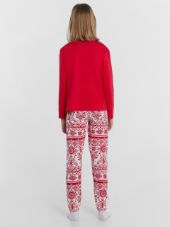 Брюки, джемпер Mark Formelle 567740/24-30727ПП-5 красный_новогодний_орнамент_2_сл_на_пол - фото 2