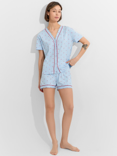 Рубашка, шорты Mark Formelle 592348/25-37734ПП-0 бантики_на_голубом - фото 1