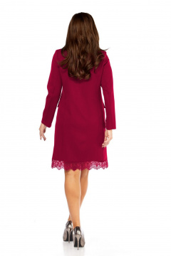 Платье с кружевом женское красное Милора-стиль 1413 красный - фото 3